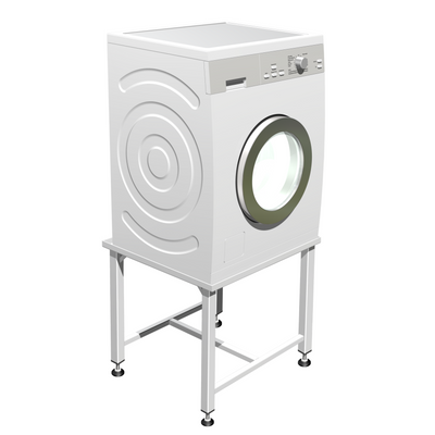 Waschmaschinen-Untergestell Stahl 50 cm mit Waschmaschine